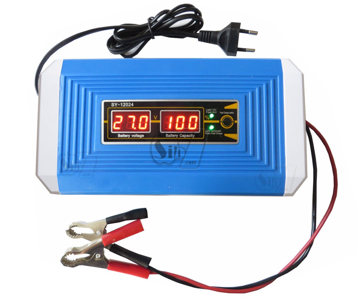 3-STAGE Fully Automatic Battery Charger with LCD Screen Maintain And Repair Batteries for Various Vehicle HDJDZ Car Battery Charger Used to Charge 12v/24V 