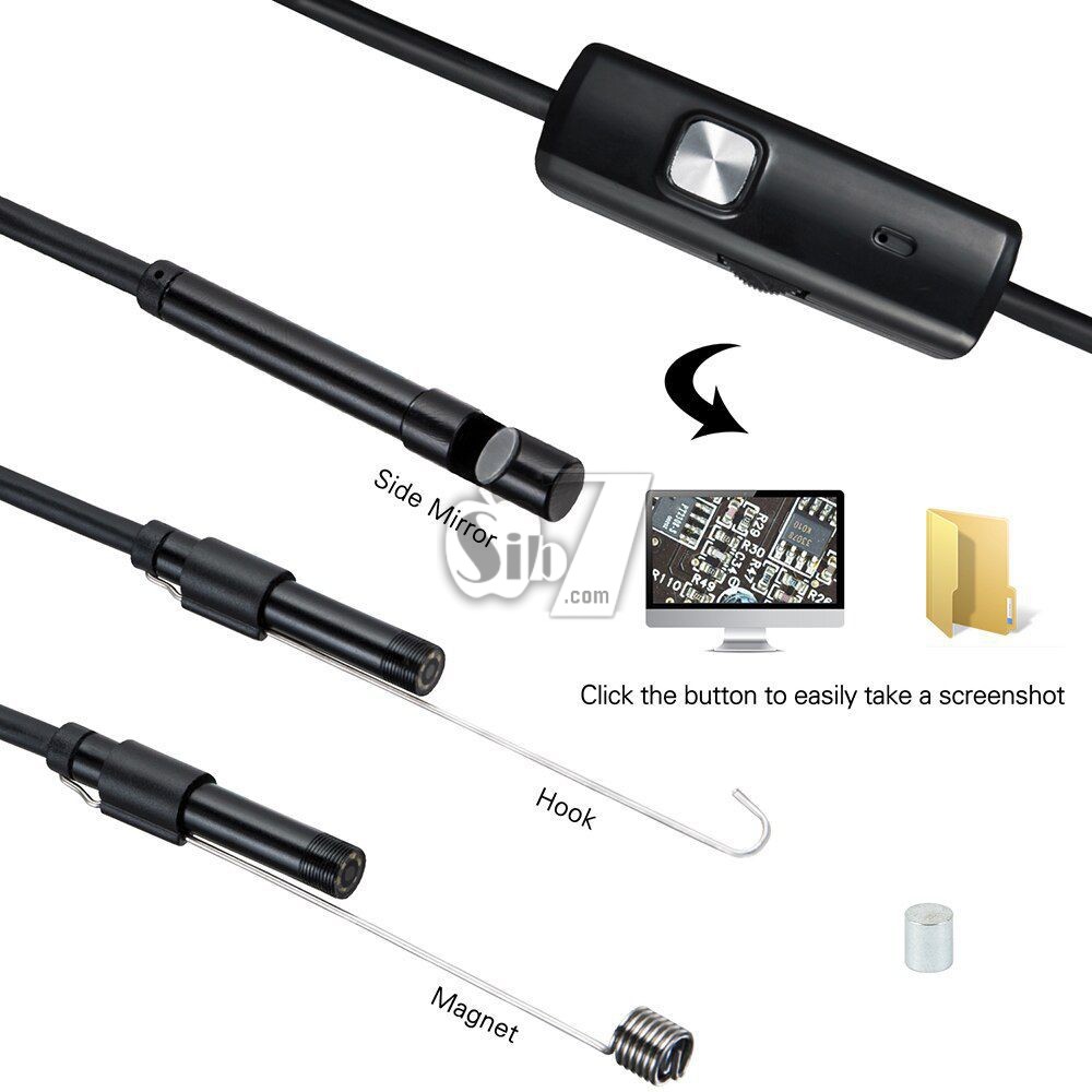 10m - Caméra Endoscope industriel IP67, câble rigide étanche