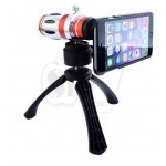 Aluminum metal 12.5x Zoom mobile phone telephoto lens with tripod and Pouch