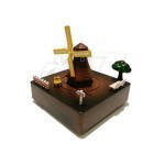 Mini Around the city Windmills Shape Mechanical Music Box and Musical Toy Decoration