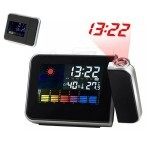 DS-8190 Weather Station Digital Alarm Projection Clock with Color LCD Screen , Thermometer, hygrometer and Calendar