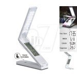 HN03 USB rechargeable eye protection Folding desk LED light Study Lamp with Clock, calendar, Thermometer