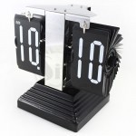 HY-F035 Creative Auto flip Clock bell bottom side fashion clock