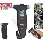 UNI-T UT376 Portable Digital Tire Pressure Gauge with Safety Hammer, LED Flashlight and Seatbelt Cutter