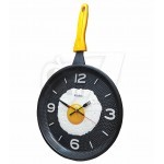 Frying Pan Kitchen Wall Clock with Fried Egg Shaped Design