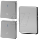 FF31-S Dual Button wireless Digital Door Chime and Self Powered Smart Doorbell