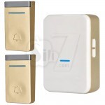 2N192-WG Dual Button wireless Digital Door Chime and Self Powered Smart Doorbell