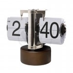 WR-SW Model Round Wooden Stand Desk Mechanical Retro Page Turning Scale shape Flip Clock