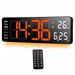 DS-5505 Big Digits 16 inch Digital LED Wall Clock with Remote, temperature, Timer and Night Light