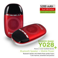 پاور بانک و اسپیکر بلوتوثی 5200 میلی آمپری بیلی تانگ مدل 028