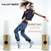 iMLONG SWD-02-TF Original Bullet shape live water dancing speakers (Pill) TF card support & LED brilliant light A pair Hi-Fi Speakers