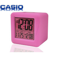 Casio E0717 Silicon Gel Digital LED Alarm Clock with Background Color light , Smart Sensor Night Light, Calendar
