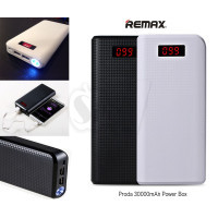 پاوربانک 30000 میلی آمپری قوی ریمکس پرودا دارای صفحه نمایش و چراغ قوه