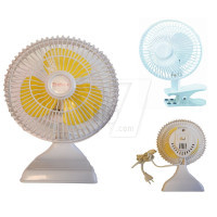 پنکه برقی اسنیها با قطر فن 14 سانتیمتری دارای دونوع پایه کلیپسی و رومیزی