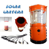 6 LED 978 Rechargeable Solar Camping Lantern light with USB output charger