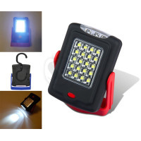 چراغ قوه اضطراری آهنربا دار و مگنتی 23 لامپی با پایه چرخشی