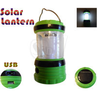 KT602 Rechargeable Solar Camping Lantern 6 LED light with USB output charger