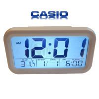 CASIO SC3019 Light Sensor Digital Alarm LCD Clock with Calendar and Thermometer