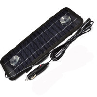 شارژر خورشیدی باطری ماشین 12 ولتی 5ولتی 4.5 واتی سانرژی با خروجی فندکی یا انبرک و یو اس بی با توان 300میلی آمپر