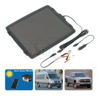 شارژر خورشیدی باطری ماشین 12 ولتی 4.8 واتی مارک توپرای با خروجی فندکی یا انبرک با توان 300میلی آمپر