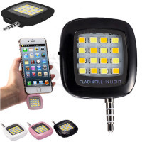 فلش دوربین شارژی آیبلازر ال ای دی 16 لامپی قوی مخصوص موبایل های آیفون و آندروید