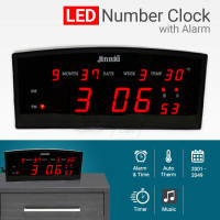 JINNIU N1024-3 Digital LED Clock with 8 Alarm and 12 Birthday Reminder