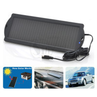 TOPRAY 1.5W 125mA 12Volt Weatherproof Solar Trickle Car Battery Charger with Alligator Clips