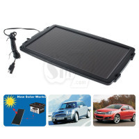TOPRAY 2.4W 137mA 12Volt Weatherproof Solar Trickle Car Battery Charger with Alligator Clips