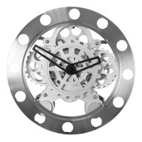 Kikkerland Modern fashion  3D art luxury Metal Wall Gear Clock