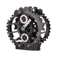 MKTIME HY03C40 Skeleton Modern fashion 3D art luxury Metal Desktop Gear Clock