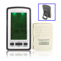 KG218 Wireless Weather Station LCD Display Clock with Perpetual Calendar, Temperature, Humidity, Remote Sensor, Weather Forecast Tendency, Alarm, LED Backlight