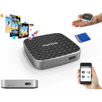 مدیا درایو وایرلس سندیسک و حافظه بیسیم شارژی قابل حمل با قابلیت افزایش حافظه