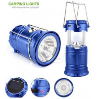 SH-5800 Solar Rechargeable Camping Lantern and Flashlight with 6+1 LED lamp + USB output Power