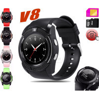 اسمارت واچ و موبایل مچی هوشمند وی8 سیم کارت خور مستقل دارای دوربین، بلوتوث، قدم شمار