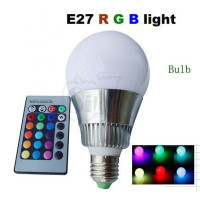 5W Magic Light RGB 16 color E27 LED Light Bulb with IR Remote Control