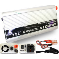 TBE 2in1 Converter DC 12V to AC 220V 1000 Watt Power Inverter and 10Amps 12V Battery Charger