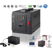Solapalm Lighting Solution 70W DC solar power Inverter with 3 X USB Port and 3 X Electric Plug