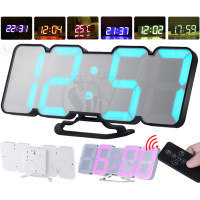 Modern 3D Segment Colorful Digital LED Clock With Remote Control