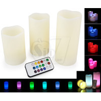 پک 3 تایی شمع جادویی ریموت کنترلدار با قابلیت تغییر رنگ