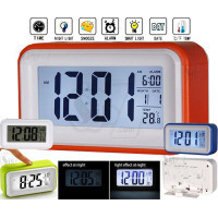 CASIO New Light Sensor Digital Alarm LCD Clock with Calendar and Thermometer