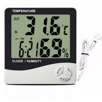 TEM 882 Desktop LCD Digital InDoor and Outdoor Thermometer Hygrometer 