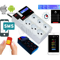 GSM SMS Relay Switch Controller Smart Power Outlet, Wireless Remote Control on Mobile App
