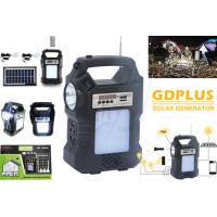 GDPLUS GD-8060 Solar Lighting System Rechargeable Portable light with FM radio and MP3 player