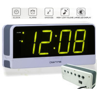 DIGITIME Large Digital LED Alarm Clock