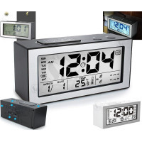 Digital Alarm Clock With Large LCD Temperature Date, Double Alarm And Intelligent Lighting