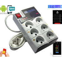 6 Port GSM SMS Relay Switch Controller Smart Power Outlet, Wireless Remote Control on Mobile App