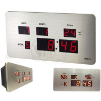 TL2011A Digital Alarm Wall Clock with Stainless Steel Coating