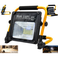 W744 Work Light IP67 COB Flood Lights with Solar Panel