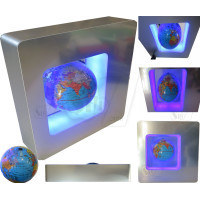 کره زمین معلق مغناطیسی با پایه به شکل مربع