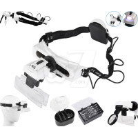 ذره بین مدل 9892E1 هدبندی چراغدار 8 لنز